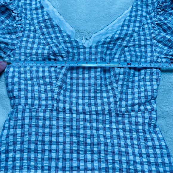 Urban Outfitters Puff Sleeve Plaid Gingham Dress - Picture 2 of 6
